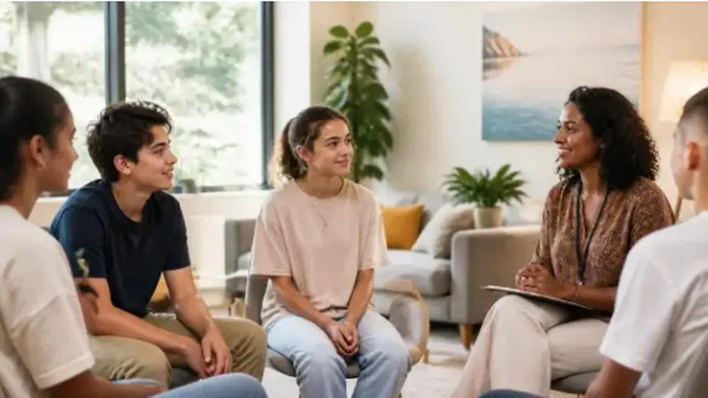 Adolescent DBT skills group in Sydney with a psychologist facilitator
